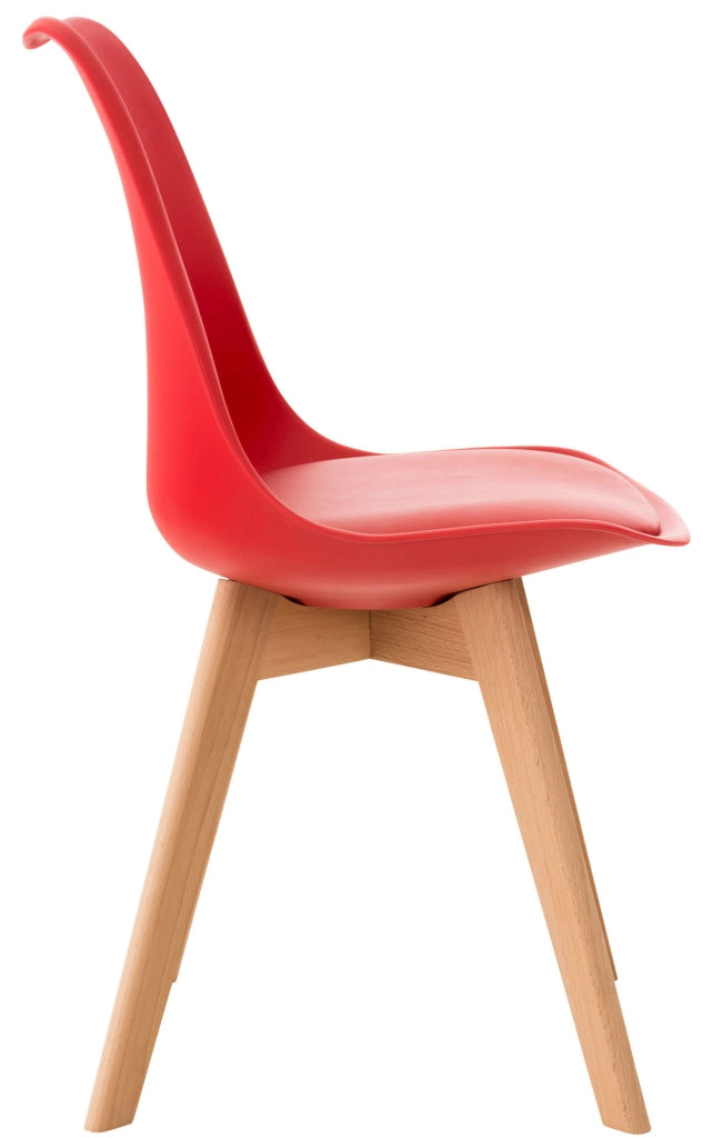 Sedia Pranzo Linares rosso,Plastica