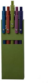 Set di Pennarelli a Gomma Intrecciabili - 5 Pezzi - Set di Scrittura Vintage con Punta Fine