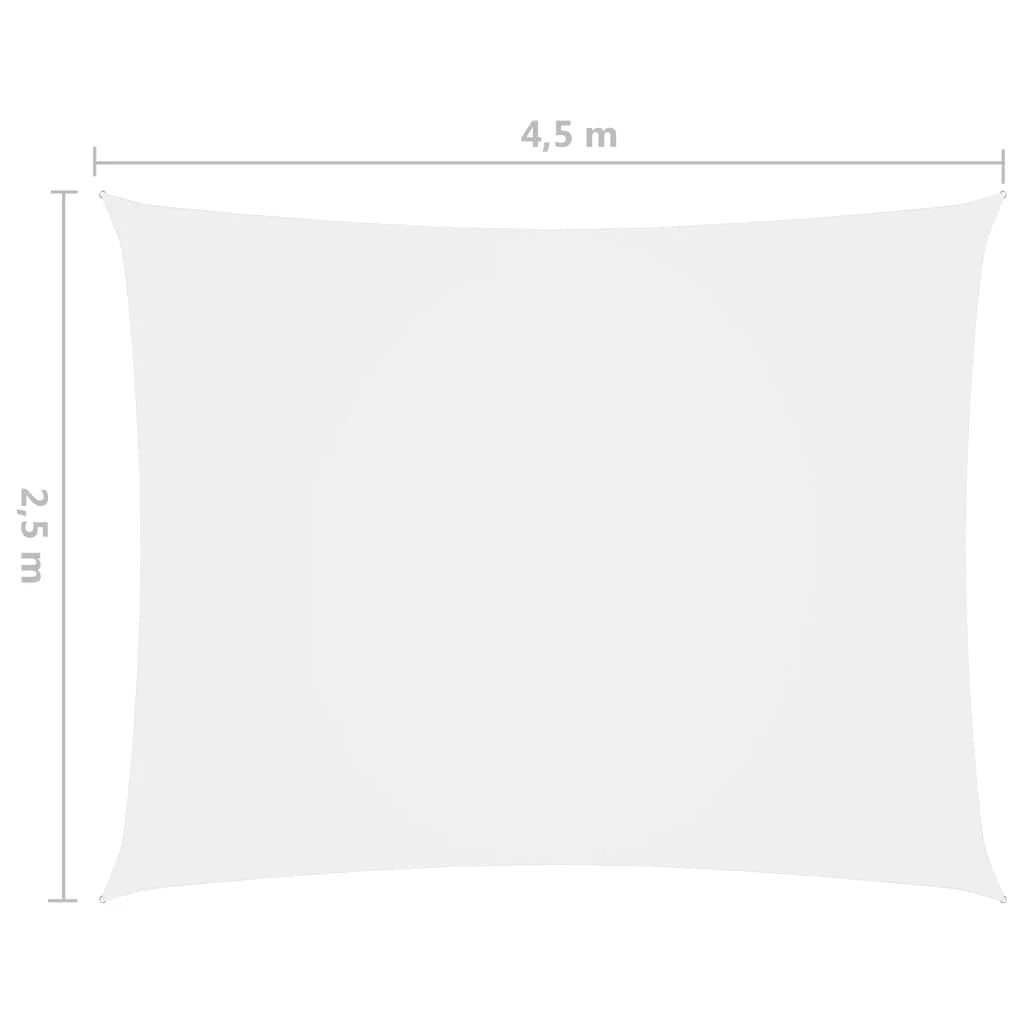 Vela ombreggiante/ombrellone rettangolare in tessuto Oxford 2,5 x 4,5 m bianco 02_0009575