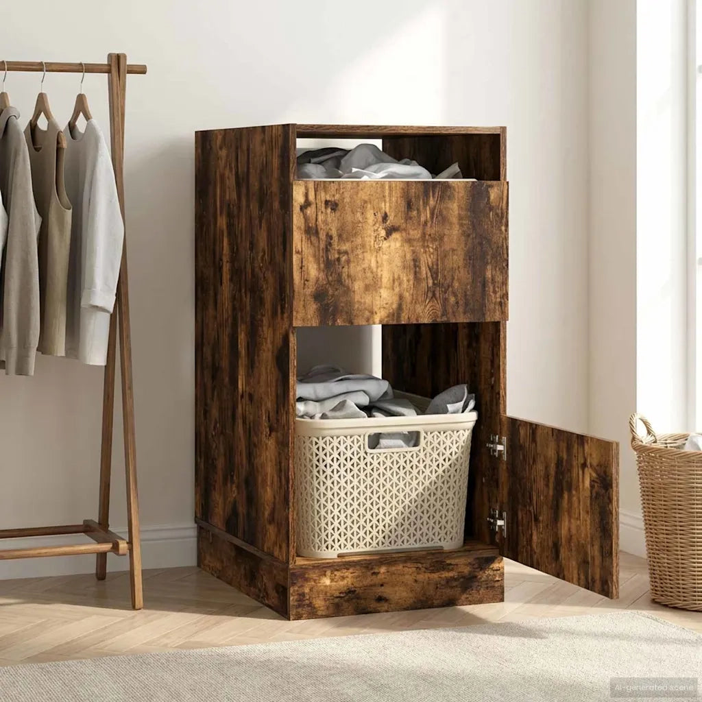 Mobile da lavanderia con porta Rovere fumé Legno multistrato 3422804