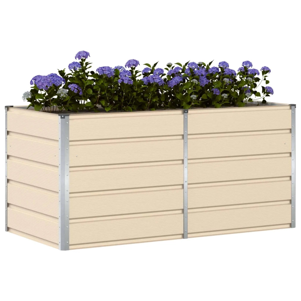 Fioriera Avorio 160 x 80 x 75 cm Acciaio