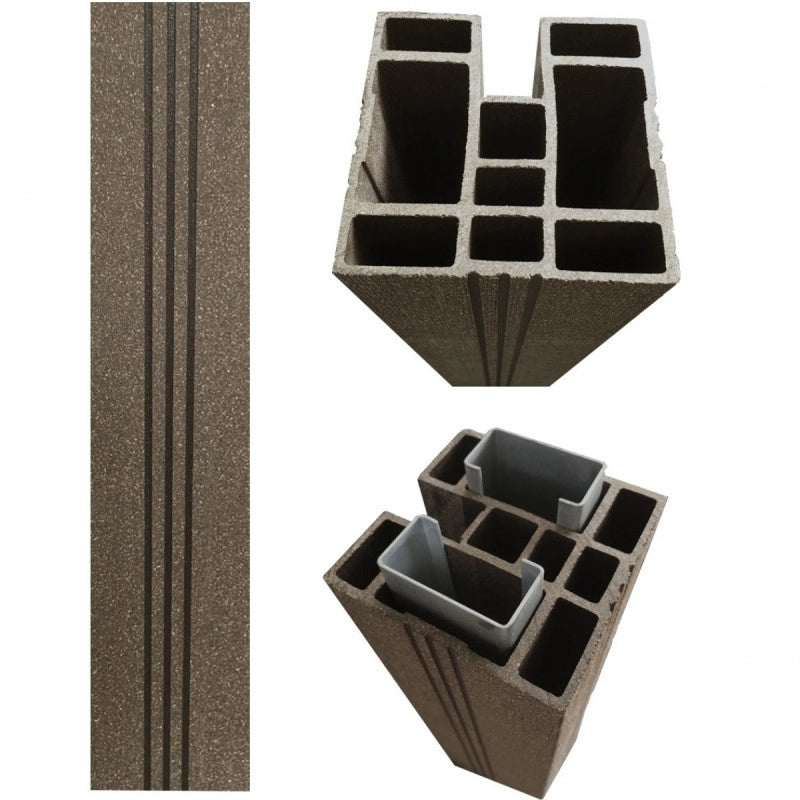 POTEAU GRIS ANTHRACITE en bois composite