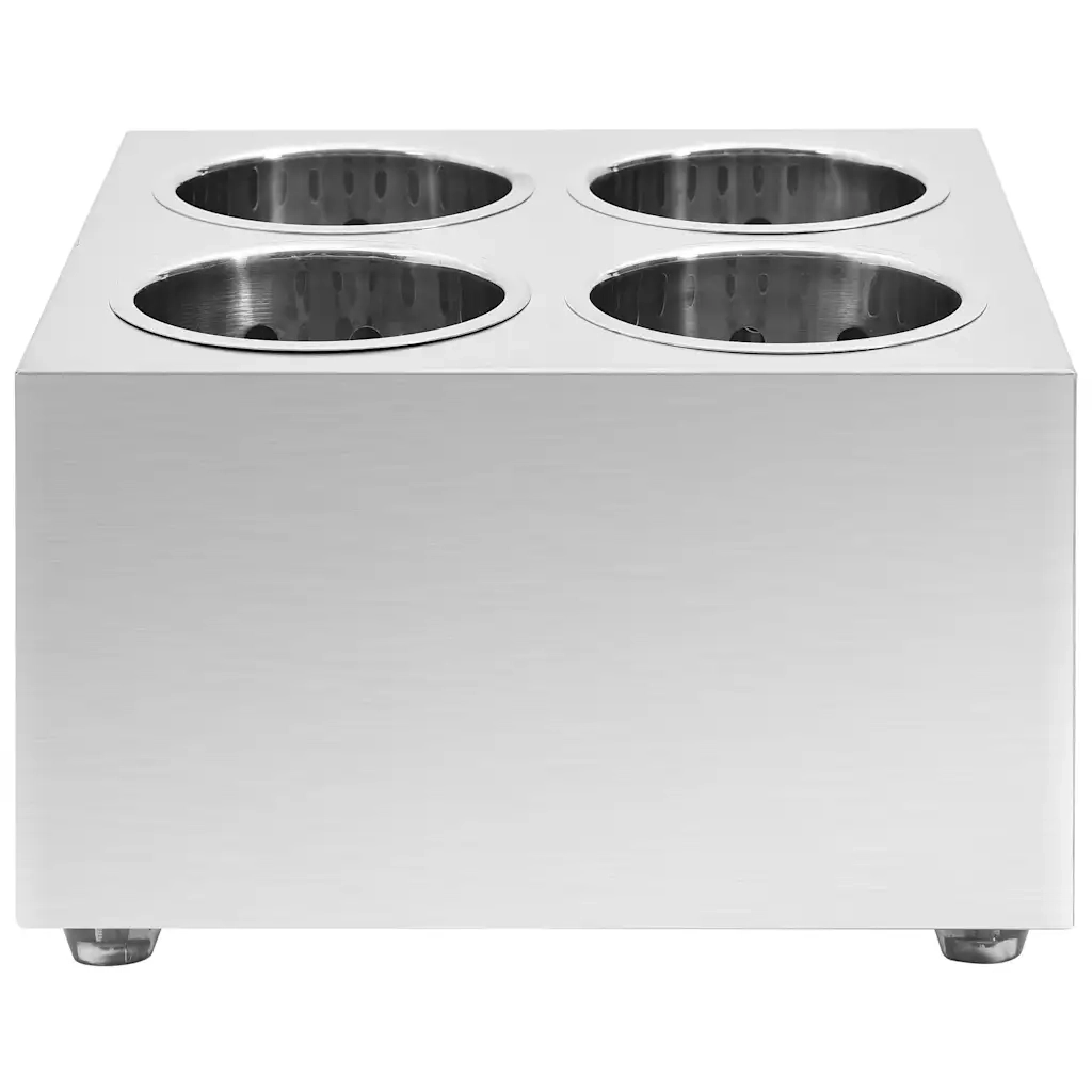 Portaposate con 4 Inserti Quadrato in Acciaio Inox CFW4642556