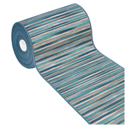 Tappeto Cucina Bordato Tessitura Piatta Bagno Camera Corridoio Stile Bamboo Blu 52x110 cm