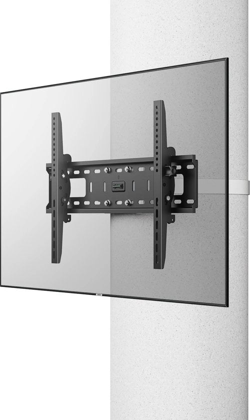 Sostegno per TV CLMTVT1064, braccio di sostegno per TV inclinabile, grande supporto per TV, braccio di sostegno rotondo e quadrato, nessuna perforazione necessaria, sostenimento fino a 54,4 kg, adatto per altezze da 94 cm a 215,9 cm.