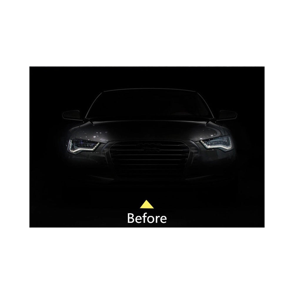 Trade Shop - Coppia Tubo Flessibile Fari Bicolore Drl Led Luce Daytime Bianca Gialla 600mm -