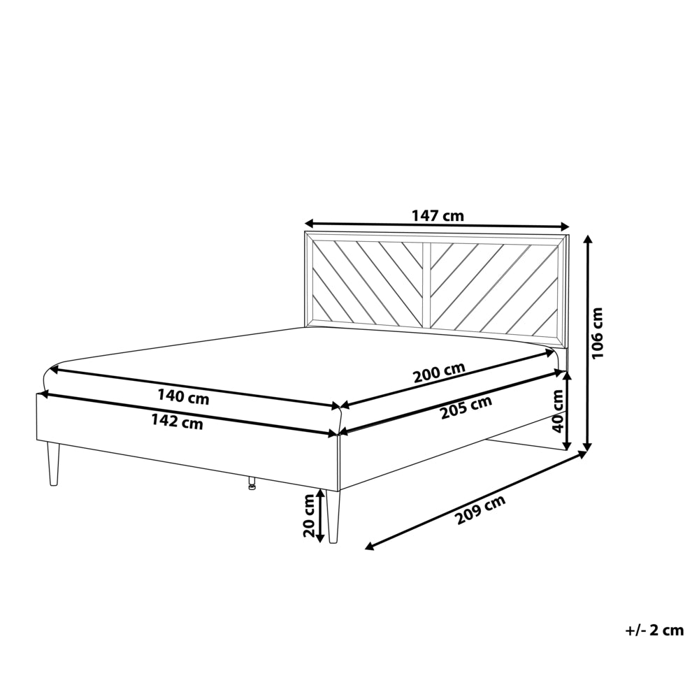 Letto a doghe in legno scuro Illuminazione a LED Multicolore 140 x 200 cm Design moderno rustico