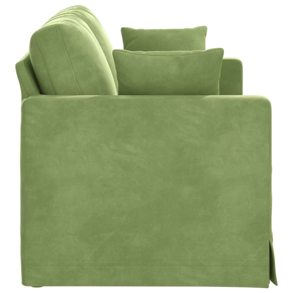 Divano | Divano da soggiorno | Sofa Verde chiaro 138 x 78 x 80 cm Velluto
