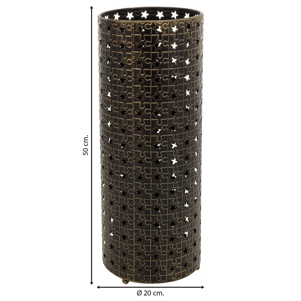 Portaombrelli tondo in metallo nero d20x50h