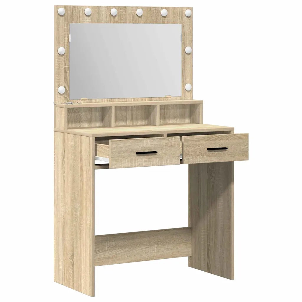 Tavolo da Trucco con cassetto Rovere Sonoma 79 x 41 x 135 cm 865084