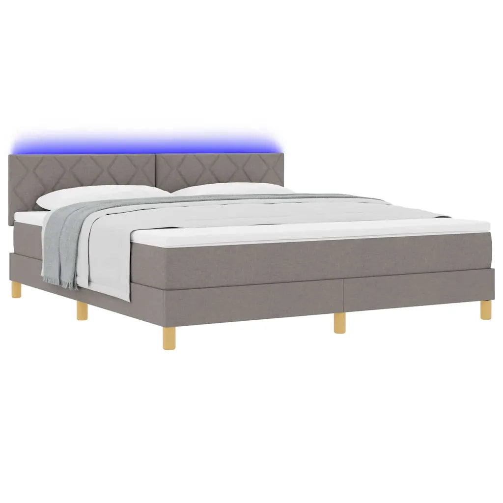 Letto a Sorgente LED con materasso Talpa 180 x 200 cm Tessuto 3342538