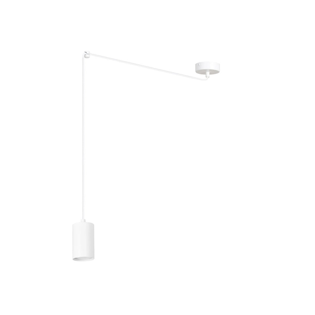 Lampada a sospensione TRAKER in acciaio bianco opaco