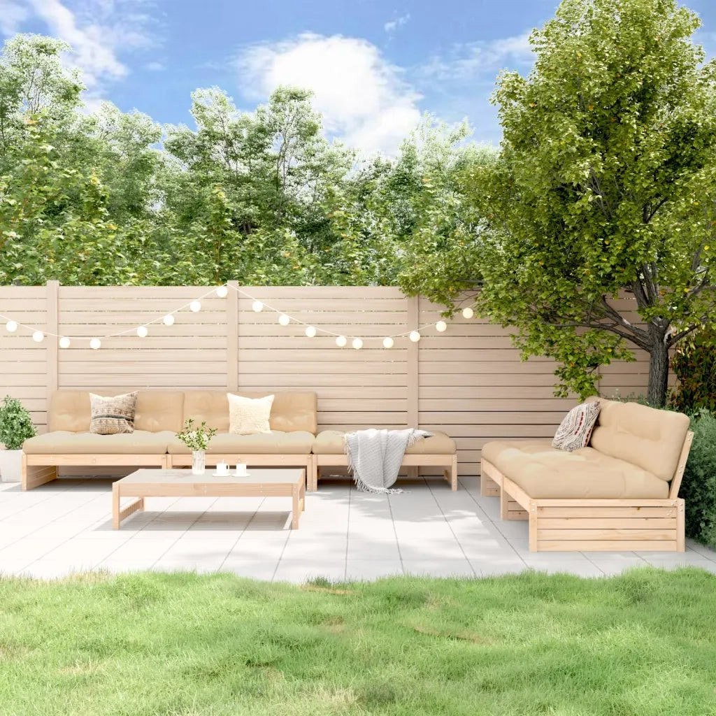 Set Salotto da Giardino 6 pz in Legno Massello di Pinocod mxl 70005