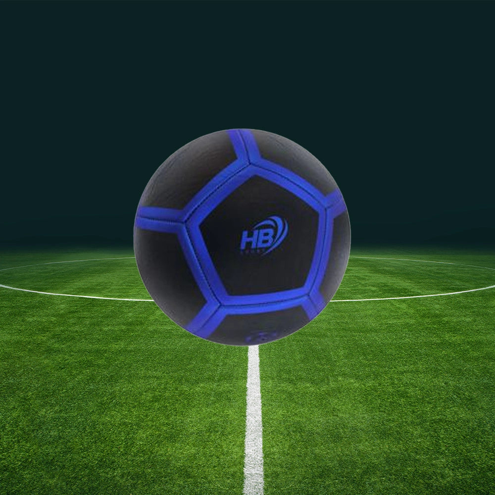 Trade Shop - Pallone Palla Da Calcio Blu E Nero Calcetto Misura 21 Cm Allenamento Gara 06564 -