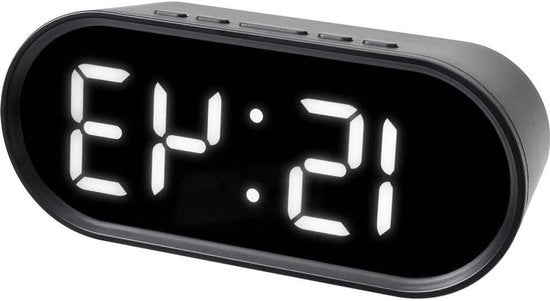 Alarme digitale con illuminazione LED e temperatura interna - tempo di sonno regolabile - nero - 15 cm x 6.5 cm - per pezzo