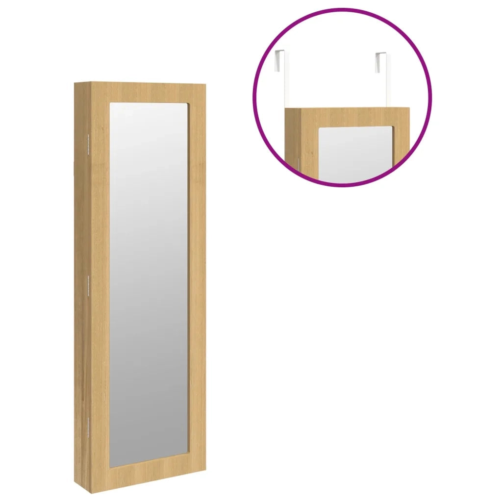 Armadio Portagioie con Specchio a Muro 30x8,5x90 cm CFW4886380