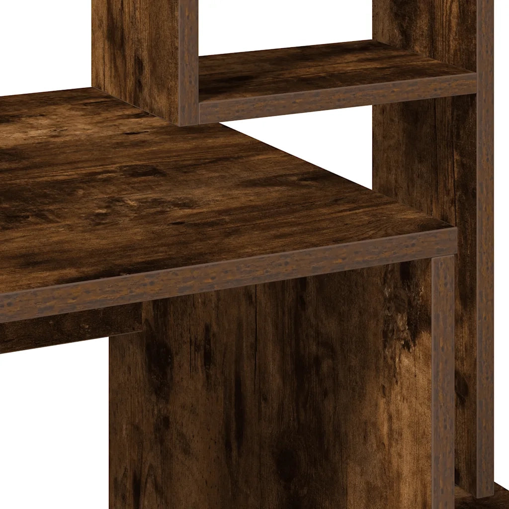 Scrivania Mensole Rovere Fumo 100x45x140 cm Legno Multistrato 860440