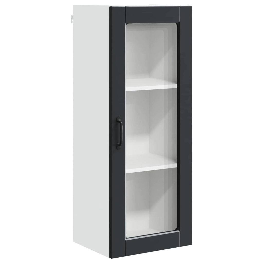 Mobiletto da cucina moderno pratico contenitore 40 x 31 x 100 cm legno ingegnerizzato nero 02_0054439