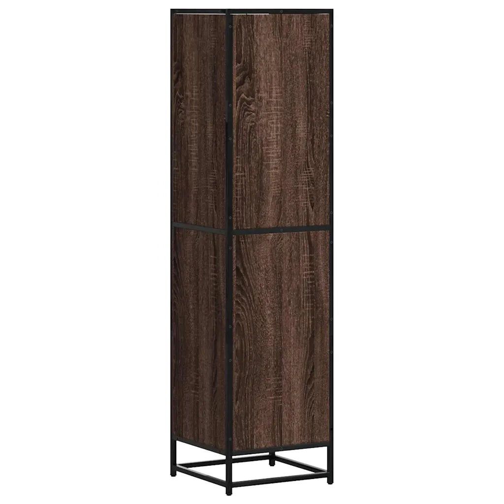Credenza Rovere Marrone 35,5x35x139cm Legno Multistrato Metallo