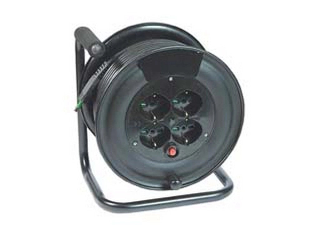 1pz avvolgicavo civile elettrico onda 4 prese "linea garanti"  mm260 cavo mt50 cod:ferx.fer63678
