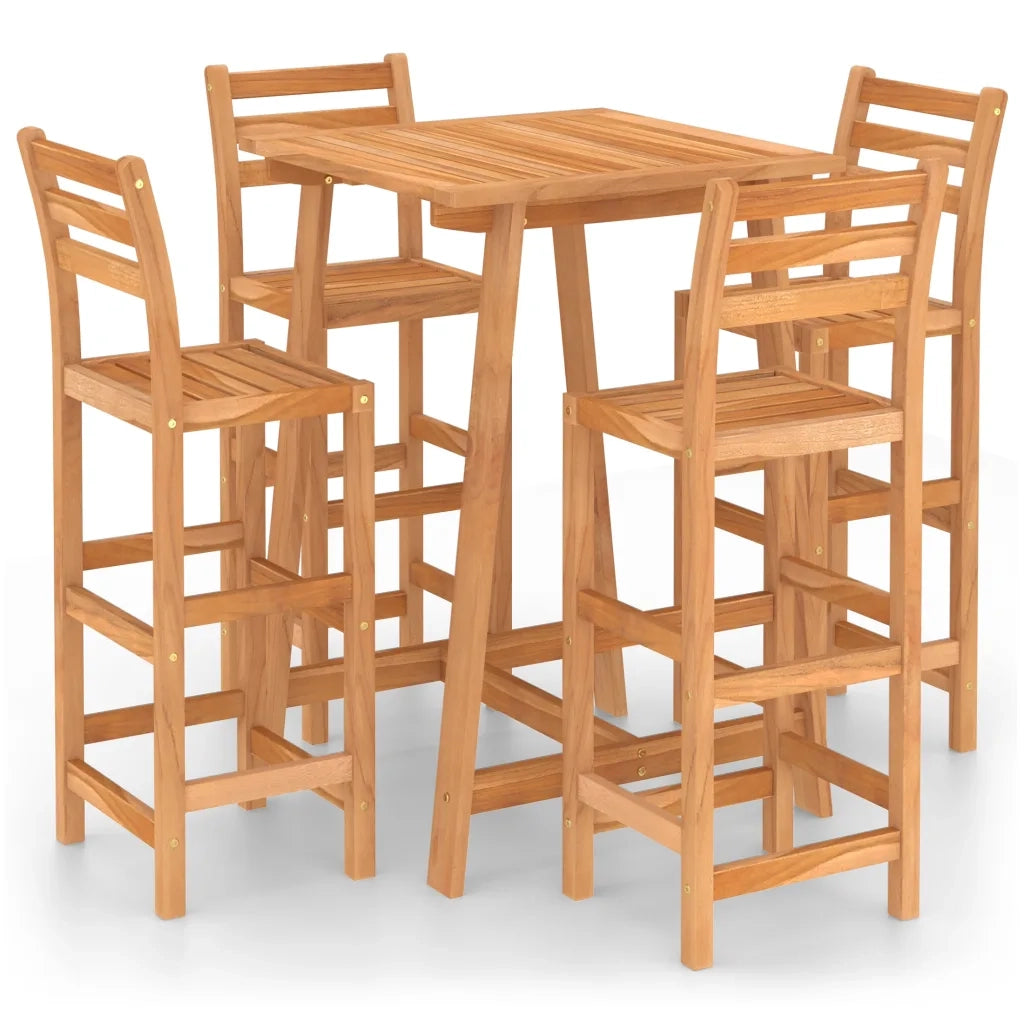 Set da Bar da Giardino 5 pz in Legno Massello di Acacia 3057849