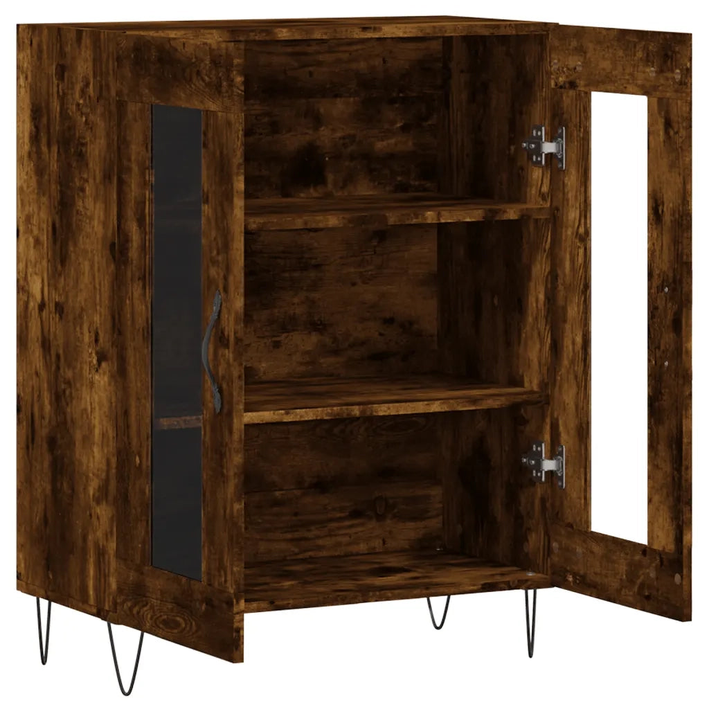 Credenza | Madia | Buffet da pranzo | Armadio da pranzo Rovere Fumo 69,5x34x90 cm in Legno Multistrato
