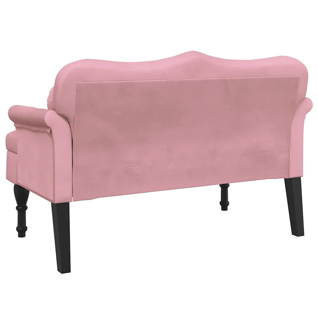 Panca con Cuscini Rosa 120,5x65x75 cm in Velluto CFW4392860