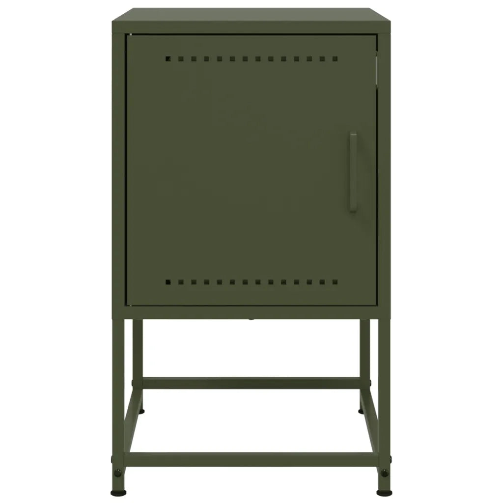 Comodini 2 pz Verde Oliva 36x39x60,5 cm in Acciaio 846455