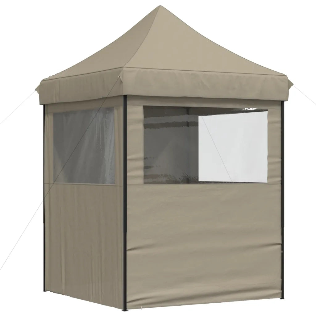 Tendone per Feste Pieghevole Pop-Up con 4 Pareti Tortora 4005002