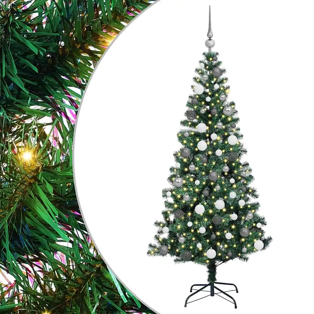 Albero di Natale artificiale con luci integrate Verde 180 cm 3396761