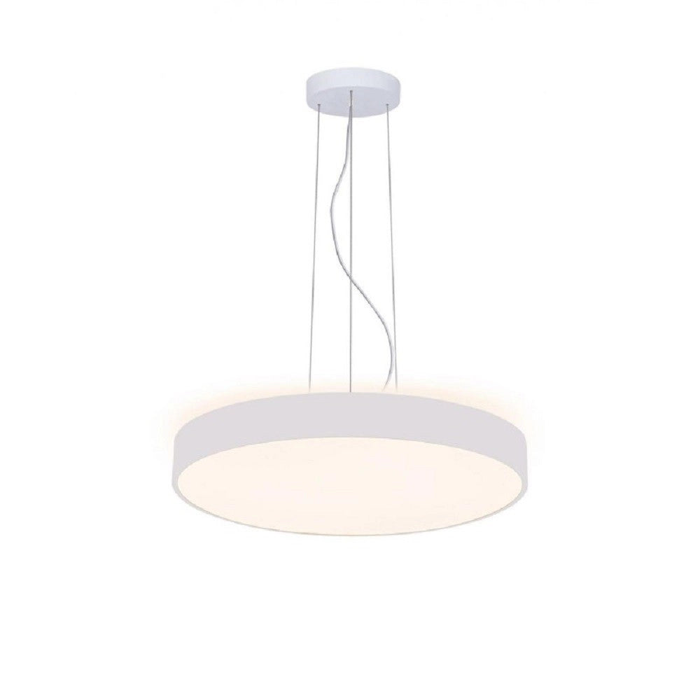 Trade Shop - Lampadario Pendente Cerchio 60cm Led 65w Lampada Up Down Moderna 2 Temperature Luce - Bianco