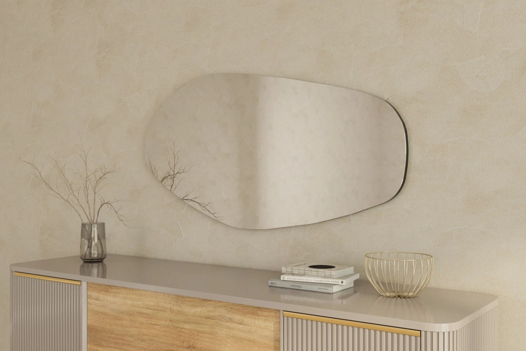 Specchio in legno "Bella" - 60 x 120 cm - Nero