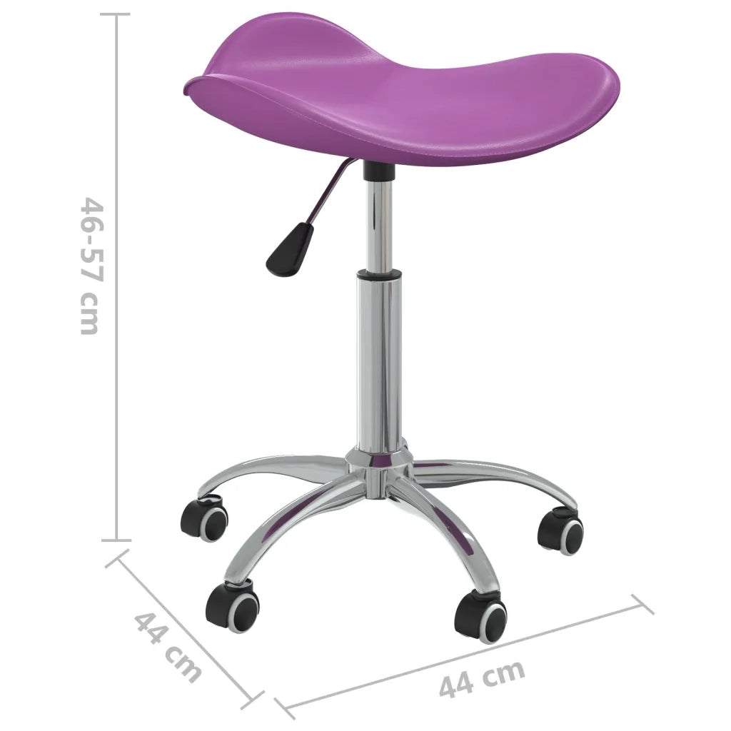 vidaXL Sedia da Pranzo Girevole Viola in Similpelle