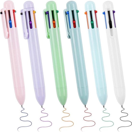 Penne a sfera cancellabili 6-pack - ideale per ufficio, scuola, studenti e bambini - idea regalo.