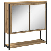 Mobiletto per Specchio | Armadio da bagno Rovere artigianale 60 x 16 x 60 cm