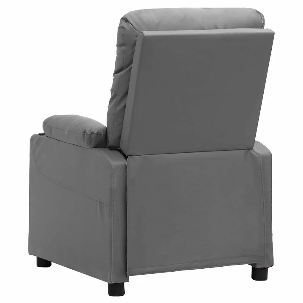 Divano Sedia-Poltrona Reclinabile Elettrica Grigia in Similpelle 361300