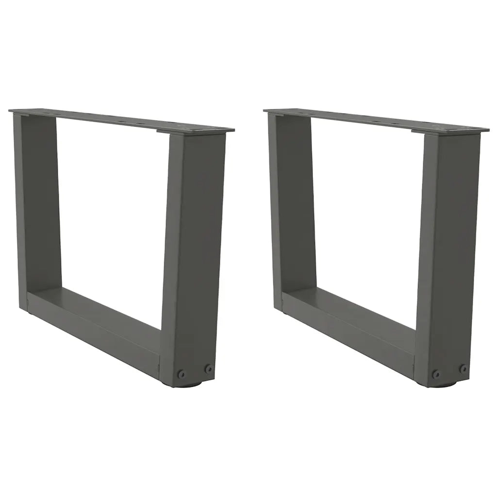 Gambe per Tavolino da CaffÃ¨ a Forma di V 2 pz Antracite 50x(30-31,3) cm Acciaio