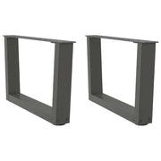 Gambe per Tavolino da CaffÃ¨ a Forma di V 2 pz Antracite 50x(30-31,3) cm Acciaio