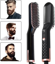 Stilettang per capelli uomo, 3-in-1 stilettang con regolazione di temperatura costante, stilettang multifunzionale e pettine per pony.