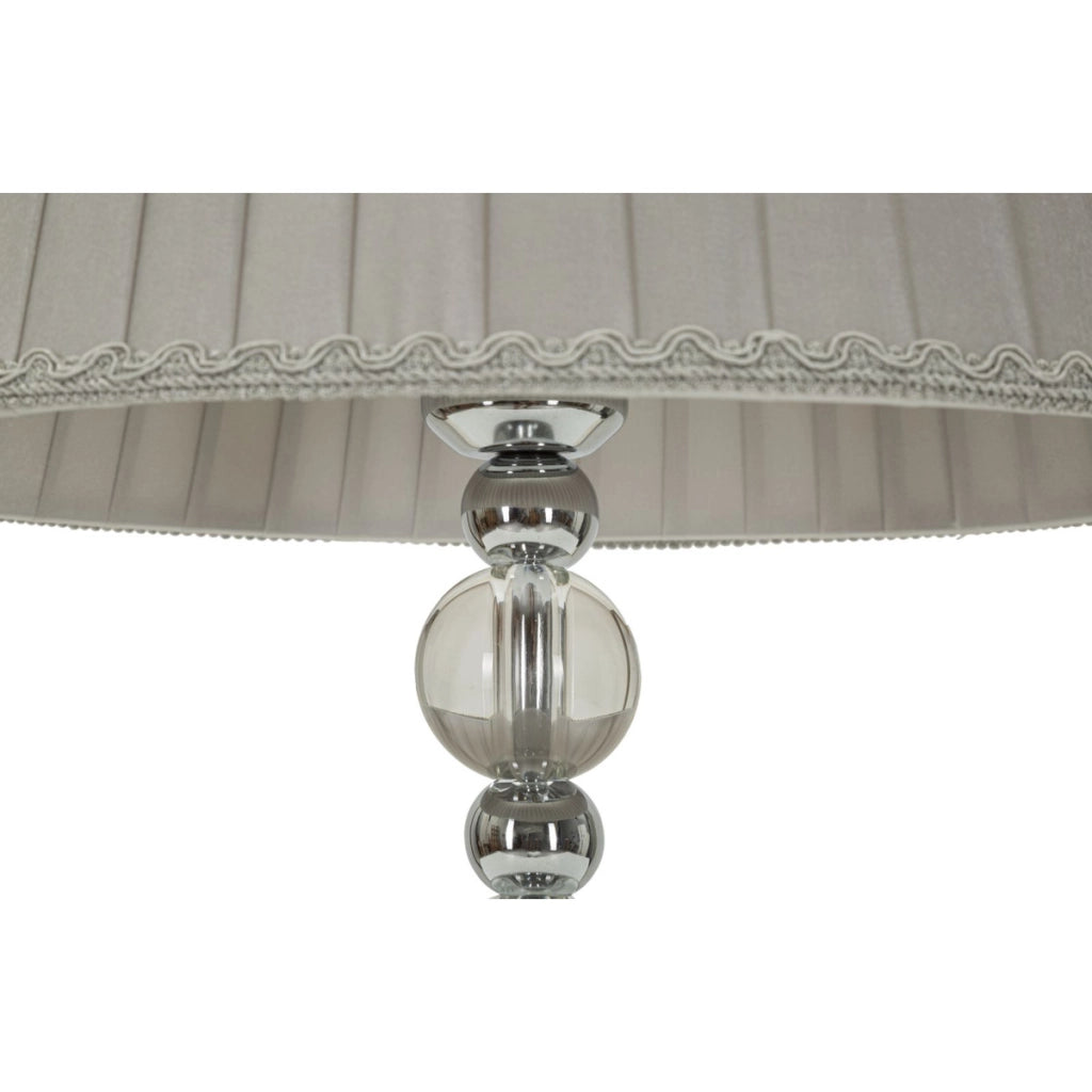 Lampada da Tavolo VKH156, Argento, Metallo, 30x30x48 cm