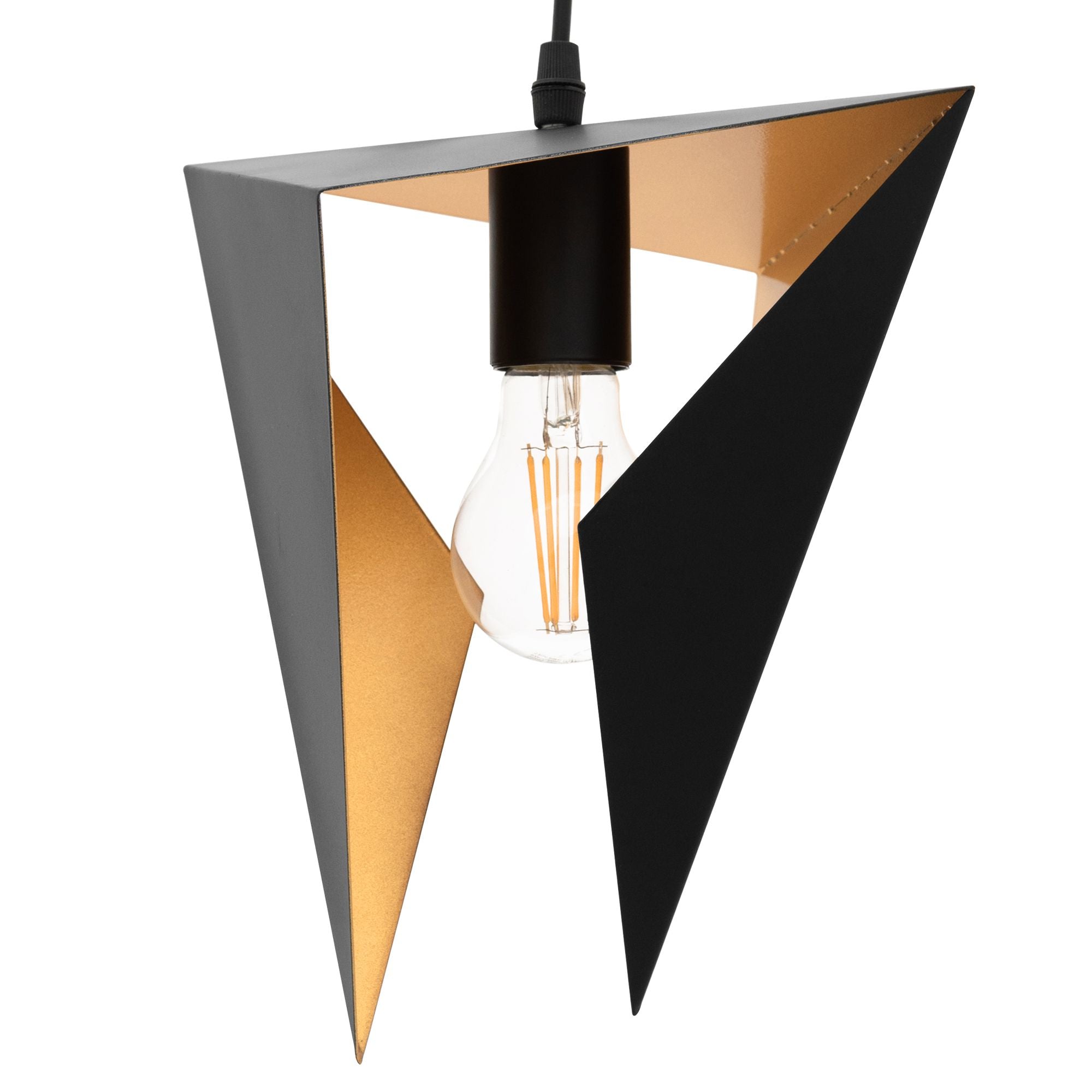 Lampada Da Soffitto Triangolare Geometrica Nera APP253-1CP
