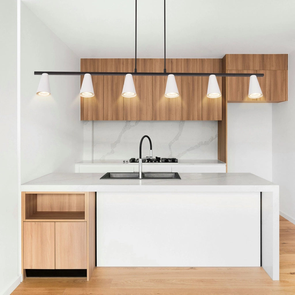 Lampada a sospensione ZMH moderna per sala da pranzo 6 fiamme GU10 per soggiorno corridoio