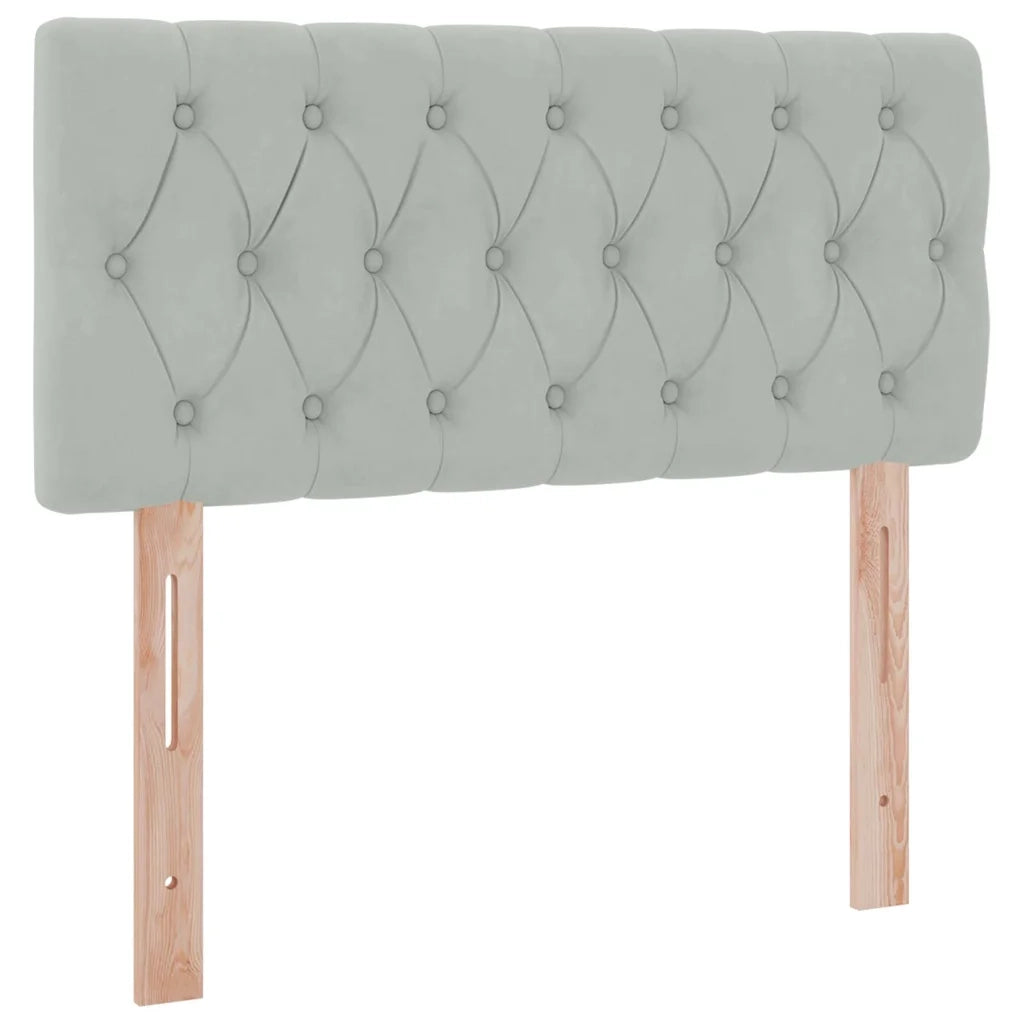 Letto con Contenitore Grigio chiaro 100 x 200 cm Velluto