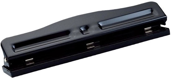 Perforatrice a 3 fori - Distanza regolabile - Base antiscivolo - Per fori di 7mm - Per uso su carta A4