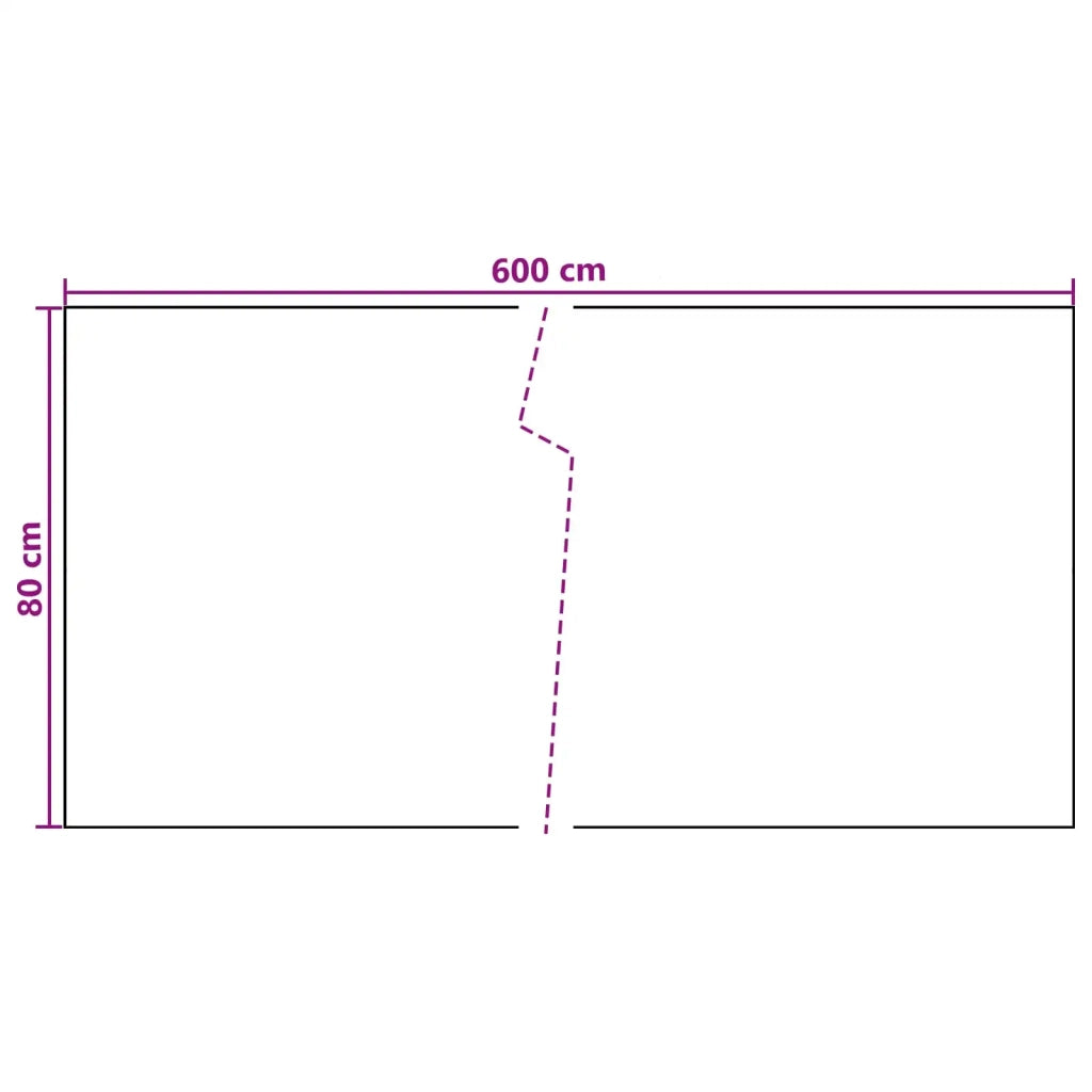 Schermo da balcone Grigio Scuro 600 x 80 cm polyrattan