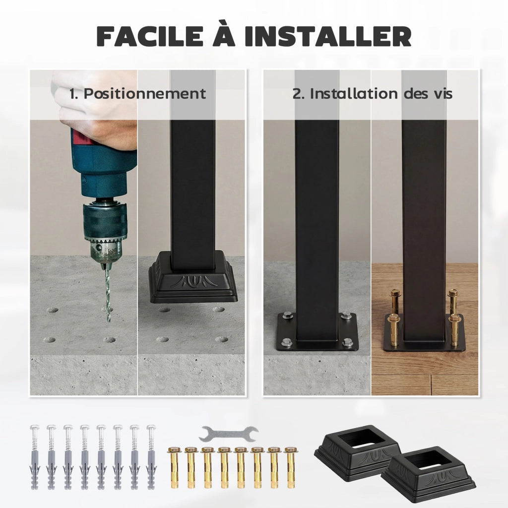 Rampa Scala Esterna ¨C zephmum ¨C Metallo Nero 1-3 Gradini