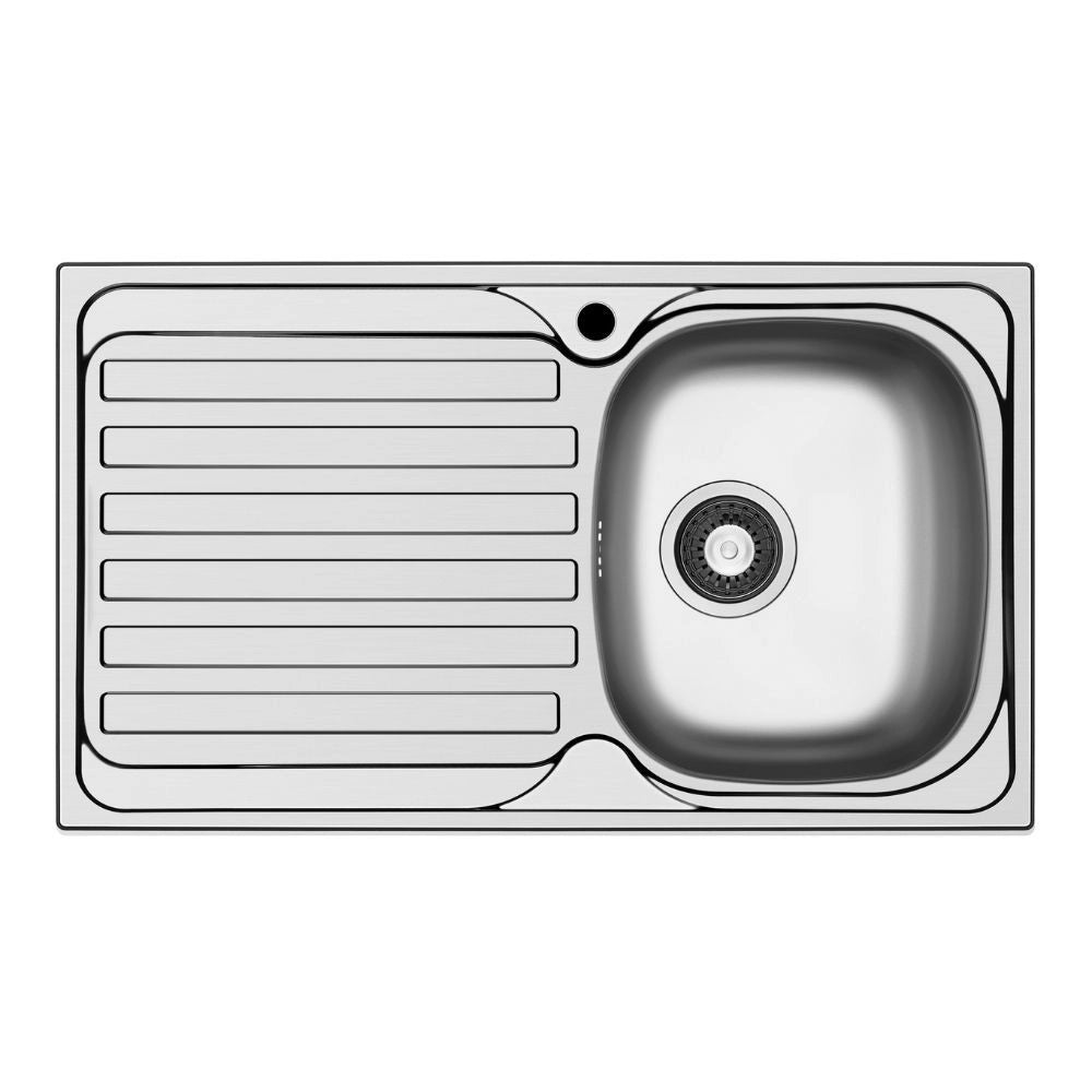 Lavello da incasso Adriatico861 monostampo 1 vasca e gocciolatoio sinistro inox