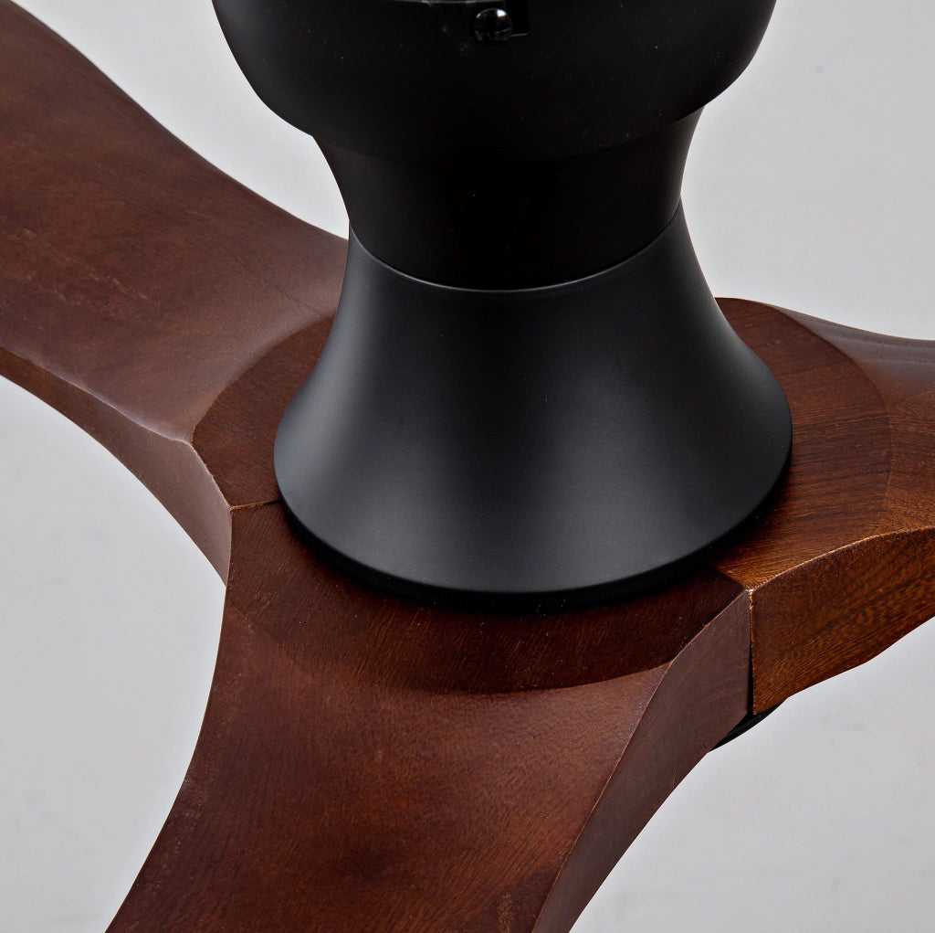 Ventilatore da soffitto 36 pollici con luce LED, telecomando e 3 pale in legno
