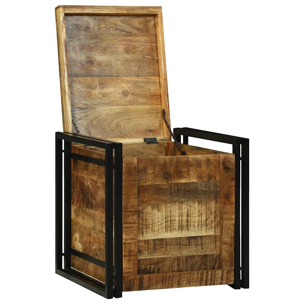Scatola di Stoccaggio 50 x 50 x 50 cm Legno di Mango Grezzo 4016742