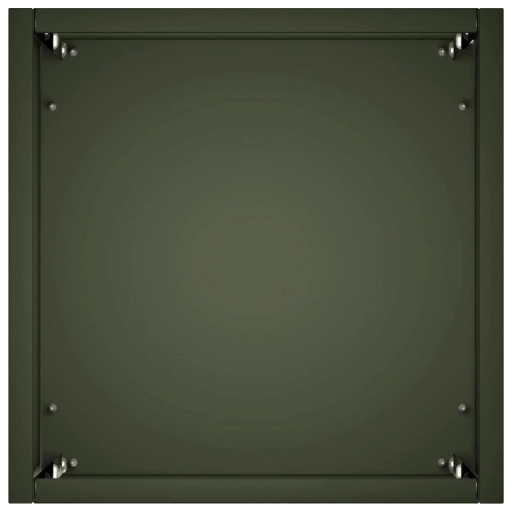 Vaso da giardino 2 pz Verde Oliva 20 x 20 x 50 cm 8005309